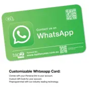 WhatsApp NFC Business Card - Instant Contact Sharing, Sleek Design, QR Code