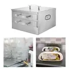 Rice Roll Steamer 2 Tier Drawer Steaming Machine for Kitchen Cooking Devices