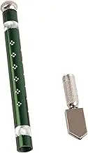 Baxnore Roller Glass Cutter Tool, Professional Anti Slip Handle, Tungsten Carbide Wheel for 6-12 mm Annealed Glass Cutting, Window Picture Frame Glass Cutting Supplies (Green)