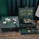 收納盒 飾品盒 首飾盒 刺繡雙層大項鏈 手鐲珠寶復古中國風飾品收納盒 結婚生日禮物