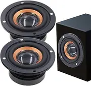 TQEBWUS Replacement Woofer, 1 Pair Home 2 Inches Audio Woofer Subwoofer Replacement, Entertainment Speaker Round Audio Woofer Left and Right Channels for Game, Music