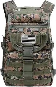 Military Tactical Backpack for Men Women 35L Army Bug Out Bag Camping Hiking Trekking Rucksack 3 Day Molle Assault Pack no USA Flag Patch