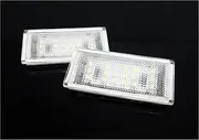 FIQOME 2x LED Licence Number Plate Light White Canbus, for 2003-06 E46 3 Series LCI Coupe Convertible M3 Car Number Plate Led Light