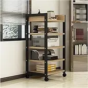 Printer Stand Printer Holder Printer Shelf 5 Tier Wooden Printer Stand Modern Printer Cart Mobile Steel Frame Printer Shelf For Home Office Printer Rack Printer Shelves ( Color : B , Size : 50*40*100c