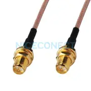 50x RP-SMA Female to RP-SMA Female Jack Bulkhead Pigtail Cable RG316 20cm 8"