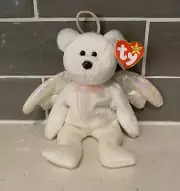 1998 TY BEANIE BABIES HALO THE ANGEL BEAR BROWN NOSE
