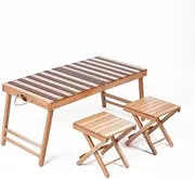 Foldable Portable Table and Chair Set, Height Folding Camping Table, Camping Kitchen Table, for Outdoor Traveling, Camping, Dating, Picnic, Barbecue, Gathering and Dining