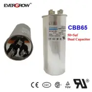 50+5 uf/MFD 370 VAC Volts Round Dual Run Capacitor HVAC Carrier Goodman