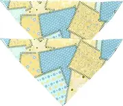 2 Pack Owner and Dog Bandana Set, Pet's Mom/Dad Bandana or Scarf Set, Family Matching Bandanas, Patchwork Piecine Quilting Stripe Polka Dot Floral
