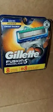 Gillette Fusion 5 Proglide Mens Razor Cartridge 8 Pack, New Genuine