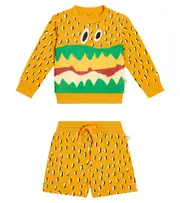 [Stella McCartney Kids] Stella McCartney Kids Baby cotton sweatshirt and shorts set M 24 yellow