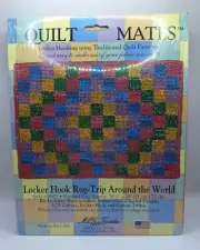 VINTAGE Craft Quilt Mates Locker Hook Rug-Trip Around The World 20 14""x 29" NEW
