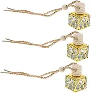 3pcs Car Hanging Diffuser Bottle Stylish Aroma Bottles for Perfume Refillable Fragrance Container Car Interior Decor and Scent Enhancement