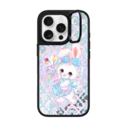 iPhone 16 Pro Mirror Ring Stand Case MagSafe Compatible Fancy Bunny