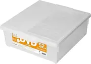 Storage Case to Keep DVDs and Blu-rays Clean, Made in Japan, Large Capacity, Storage Box That Protects Against Dust and Dirt, Lid Type, Clear Case for Easy Identification of Contents at a