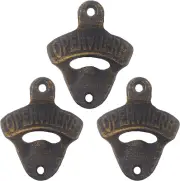 Antique Bronze Cast Iron Bottle Cap Opener Wall Mounted Beer Opener Old Fashion