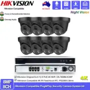 Hikvision 12MP 8CH Security CCTV System 8POE NVR 4K 8MP Mic IR Acusense Camera