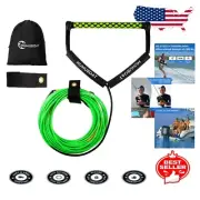 Advanced 75ft Wakeboard Rope with Floating Handle & Rope Keeper for Easy Storage