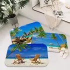 Sea Beach Scenic Pattern Door Mat Retro Multiple Choice Kitchen Rug Toilet Rug