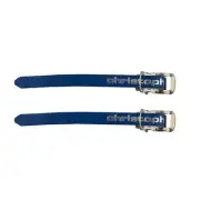 BLUE ZEFAL CHRISTOPHE BICYCLE TOE CLIP STRAPS LEATHER VINTAGE BLUE NEW 370 mm