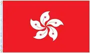 150x90cm Hong Kong Flag Polyester Hong Kong China Flag Fade Resistant Outdoor Banner