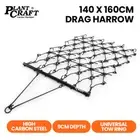 PLANTCRAFT Tow Behind Drag Harrow Rake 1.4m Wide Chain Ride-On Mower ATV