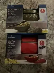 Crofton Aldi Guacamole and Salsa Bundle Stoneware Party Entertaining Fiesta 2 PC