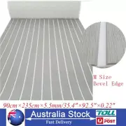 EVA Foam Boat Flooring Marine Teak Decking Light Gray White Bevel Edge FOR Yacht