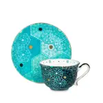 【T2 TEA】T2 魔幻摩洛哥系列_杯碟組_綠色(T2 MOROCCAN TEALEIDOSCOPE_GENEROUS CUP AND SAUCER_GREEN)