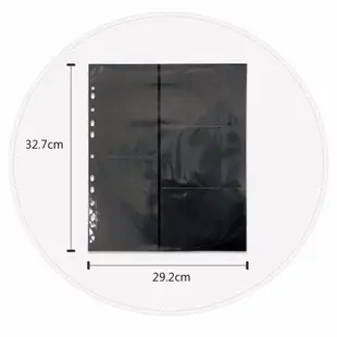 珠友 6K11孔4x6內頁/相簿內頁/相本內頁/補充內頁(黑)-10張 PH-06119