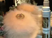 Magnifique Perfumed Dusting Powder w/ Down Feather Puff & Glass Stand