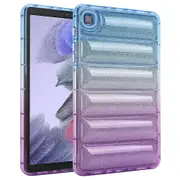 For Samsung Galaxy Tab A7 Lite/8.7/T225/T220 Down Jacket Gradient Glitter Shell Blue Purple Gradient