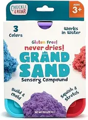 Chuckle & Roar - Grand Sand 3 Pack - Tactile Construction Sand - Educational Fun for Preschoolers - Fidget Arts and Crafts for Toddlers - Never Dries - Ages 3 and Up