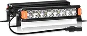 LIGHTFOX 2pcs 8 Inch LED Light Bars - Professional IP68 Waterproof Ultra Slim Off Road Light Bars, 80W 8,856LM Super Bright Spot Driving Lights, Single Row LED Work Light for UTV ATV Jeep Truck Boat