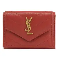 在飛比找森森購物網優惠-YSL 505118 MONOGRAM V字縫線牛皮MINI