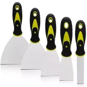 5 Pack Stainless Steel Putty Knife Set Paint Scraper for Repairing Drywall