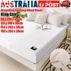 Bed Earthing Sheet Grounding Sheet Mat Queen King Bed Flat Fitted Sheet AU Plug