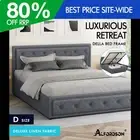 ALFORDSON Bed Frame Double Size Gas Lift Storage Mattress Base Fabric Grey