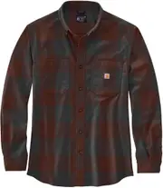 Carhartt Midweight Flannel Plaid Shirt, red, Size S for Men