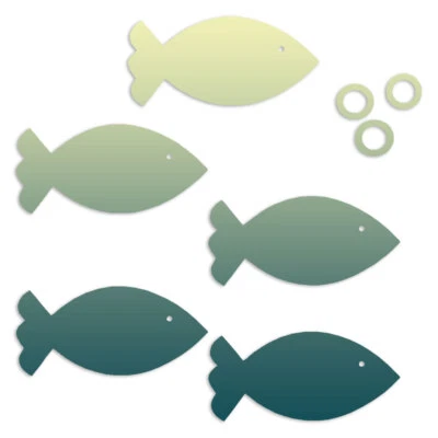 School Of Fish - Vinyl Decal Sticker - Multiple Patterns & Sizes - ebn6003