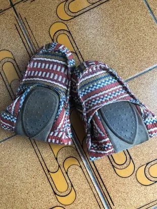 Sanuk 鞋 休閒鞋 折疊 收納 捲 步行鞋 散步鞋 休閒 編織 針織 圖騰 設計