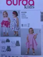 Burda Sewing Pattern 9459 Girls Toddlers Fitted Dress Size 2-6 Uncut