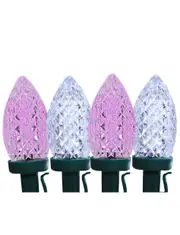 50 PINK & WHITE Led Pinecone Christmas Fairy Light 14.8m