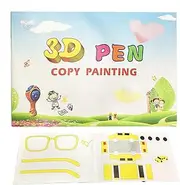 3D Printing Drawing, 3D Printing Drawing for Kids, Paper Template 3D Pen, Reusable Colorful 40 Pattern Paper Template with Two Clear Plates for Kids