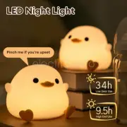 Creative Duck LED Silicone Night Light kids Bedside/touch sensor Lamp Gift