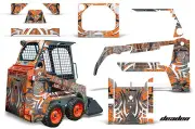 Graphics Kit Decal Wrap For Bobcat Skidsteer Mini Loader Skid Steer DEADEN ORNG