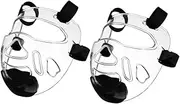 ibasenice 2pcs Face Guard for Martial Arts Sparring Face Karate Face Taekwondo Face Martial Art Headgear Youth Taekwondo Sparring Gear Transparent Tempered Plastic