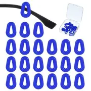 Water Drop Shape Eye Glasses Ear Grip, 12 Pairs Hook with Box, Dark Blue