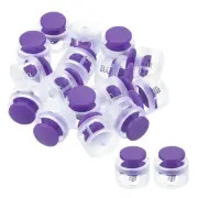 16Pcs 0.6" Dia Cord Locks Double Hole Stopper Purple