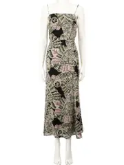 Abstract Pattern Slip Dress